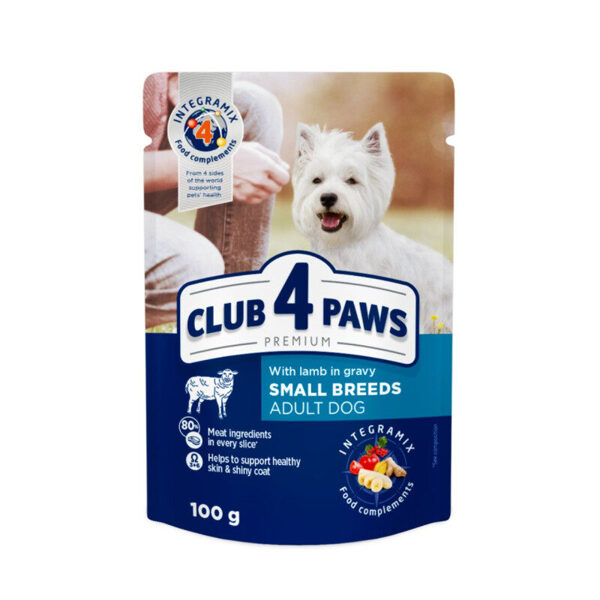 Club 4 Paws Premium konservi ar jēra gaļas mērci mazo šķirņu suņiem 100g