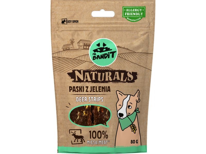 MR.BANDIT NATURALS DEER STRIPES/BRIEŽA GAĻAS SLOKSNĪTES 80G