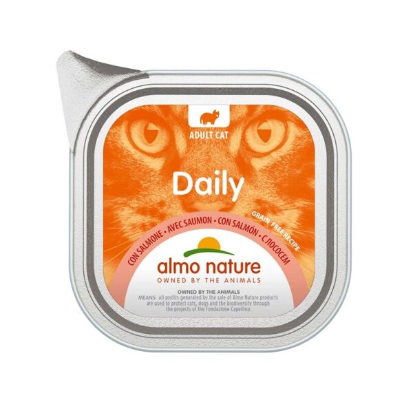 Almo Nature DAILY pastēte ar lasi, 100gx6