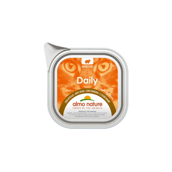 Almo Nature DAILY pastēte ar teļu, 100gx6