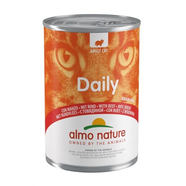 Almo Nature DAILY ar liellopa gaļu, 400gx6