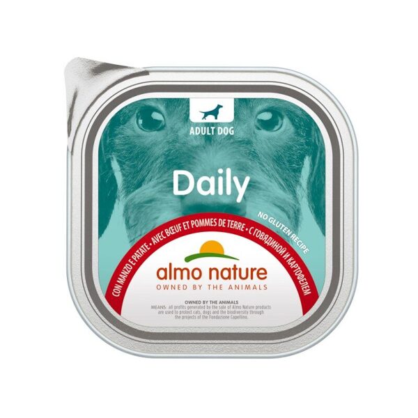 Almo Nature DAILY DOG liellops ar kartupeļiem, 100gx6