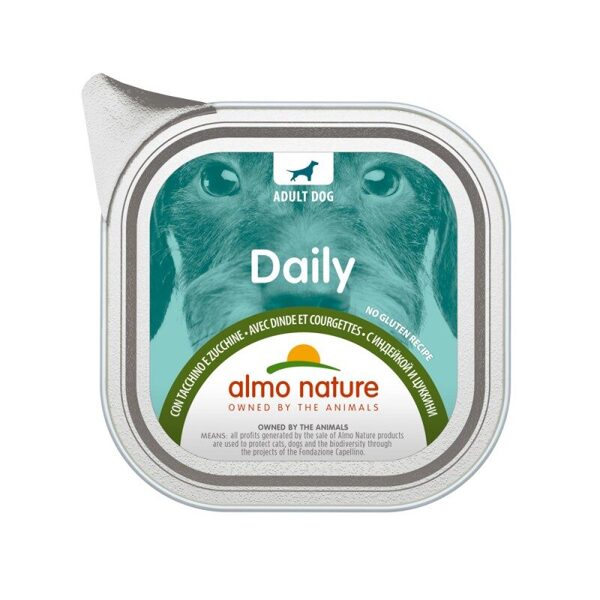 Almo Nature DAILY DOG tītars ar kabaci, 100gx6