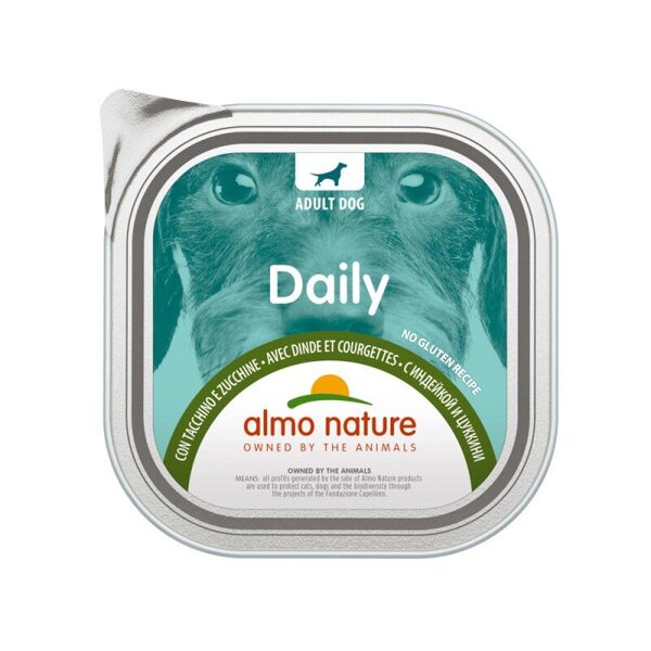 Almo Nature DAILY DOG tītars ar kabaci, 300gx6