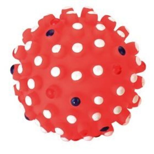 KERBL SUŅU ROTAĻLIETA BUMBA VINILA AR PĪKSTULI 12CM DAŽ KRĀSAS /83511