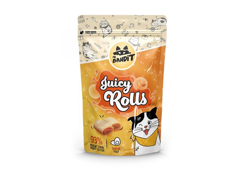 MR.BANDIT CAT JUICY ROLLS YOLK/OLAS DZELTENUMS 40G /9732