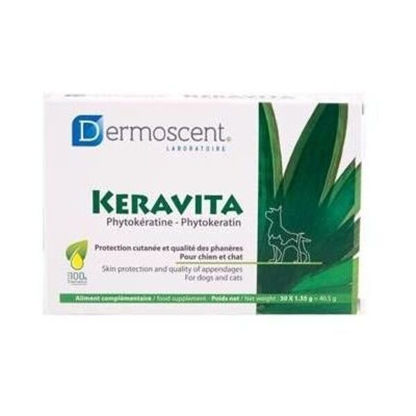 Dermoscent Keravita® N30 apmatojuma un nagu veselībai suņiem un kaķiem