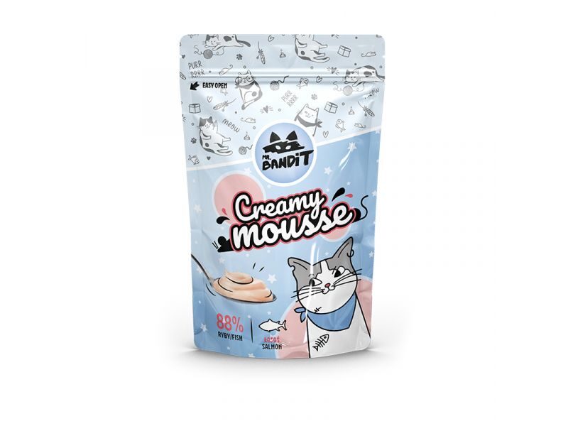 MR.BANDIT CAT CREAMY MOUSSE SALMON/LASIS 60G /9701