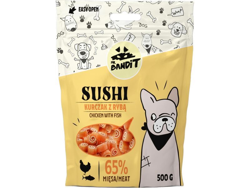 MR.BANDIT SUSHI CHICKEN/FISH /SUŠI ROLLI VISTA/ZIVS 500G