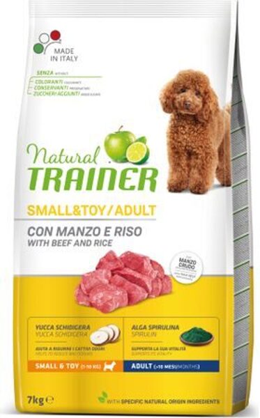 NATURAL TRAINER SMALL&TOY ADULT BEEF&RICE 7KG