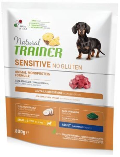 NATURAL TRAINER SENSITIVE NO GLUTEN ADULT MINI LAMB 800G