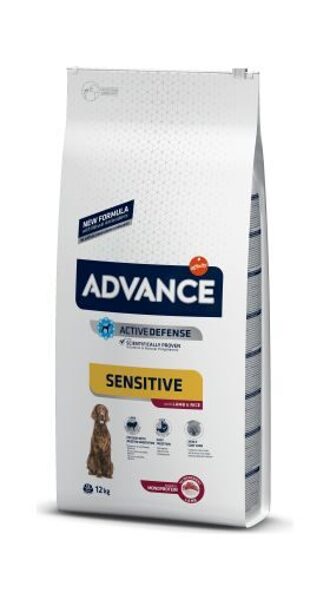 ADVANCE DOG SENSITIVE LAMB & RICE 12,0KG - VISU ŠĶIRŅU SUŅIEM (JĒRS UN RĪSI)
