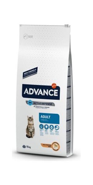 ADVANCE CAT ADULT CHICKEN 15.0KG- PIEAUGUŠIEM KAĶIEM (VISTA UN RĪSI)