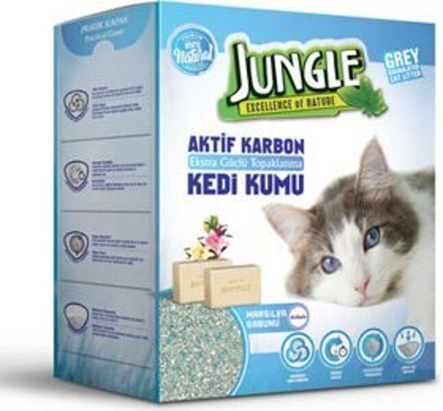 Pelagos JUNGLE CAT LITTER ACTIVE KARBON MARSELLIE SOAP 5.1 KG 