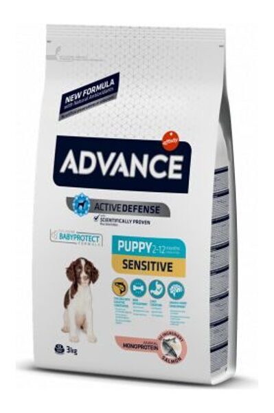 ADVANCE DOG PUPPY SENSITIVE 3,0KG - JUTĪGIEM KUCĒNIEM (LASIS UN RĪSI)