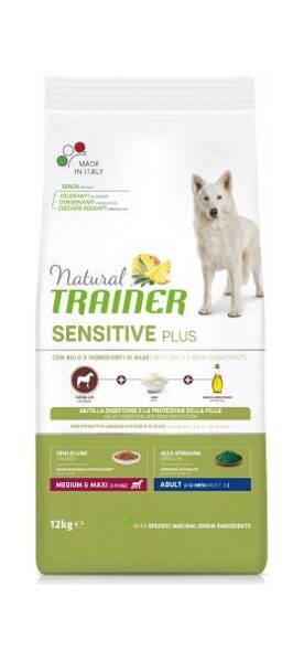 NATURAL TRAINER DOG SENSITIVE ADULT MEDIUM/MAXI HORSE 12 KG 