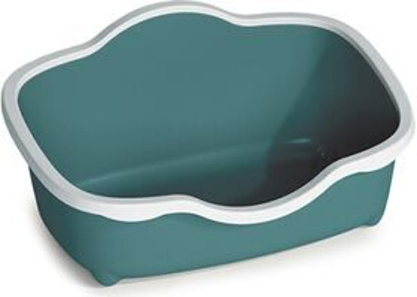 Stefanplast Kaķu tualete TRES CHIC Open (balts/angļu zaļš)