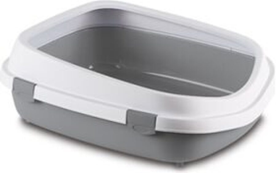 Stefanplast Kaķu tualete QUEEN (balts/pelēks)