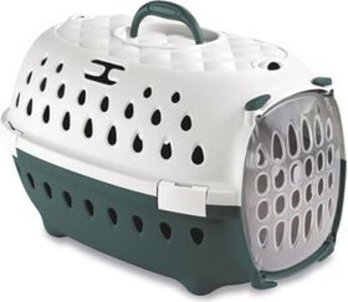 Stefanplast Transp.bokss Travel CHIC white/english green - transportēšanas bokss suņiem un kaķiem.
