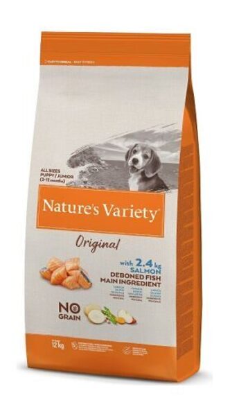 Nature's Variety Dog Original No Grain Junior Salmon 12 Kg