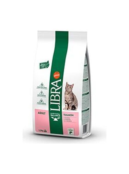LIBRA CAT ADULT SALMON 12kg - pilnvērtīga sausa barība pieaugušiem kaķiem, ar lasi