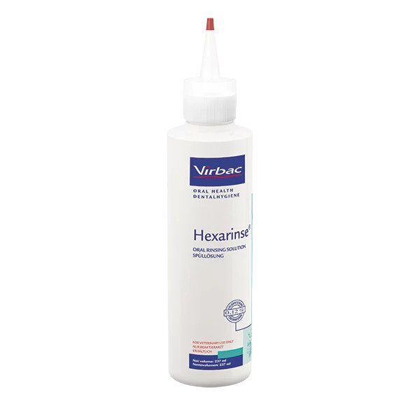 Virbac – šķīdums suņiem/kaķiem mutes dobuma kopšanai ar hlorheksidīnu Hexarinse 237 ml
