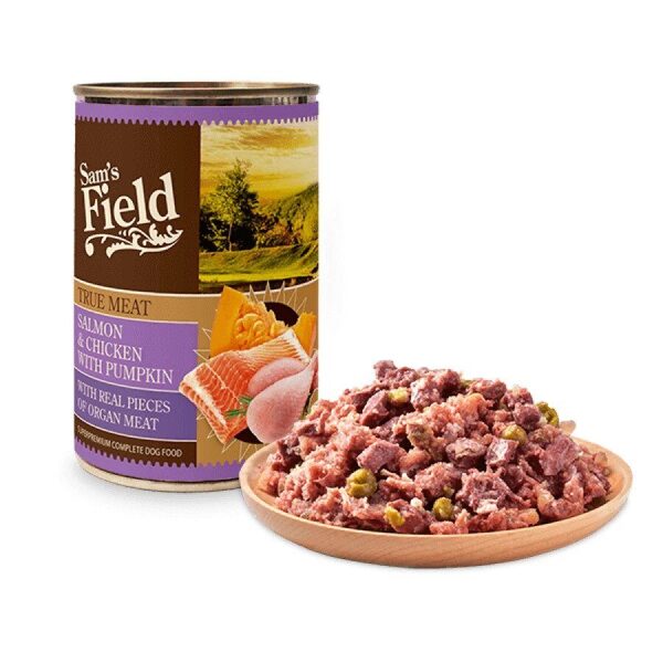 Sams Field DOG True Meat Salmon & Chicken with Pumpkin 400g