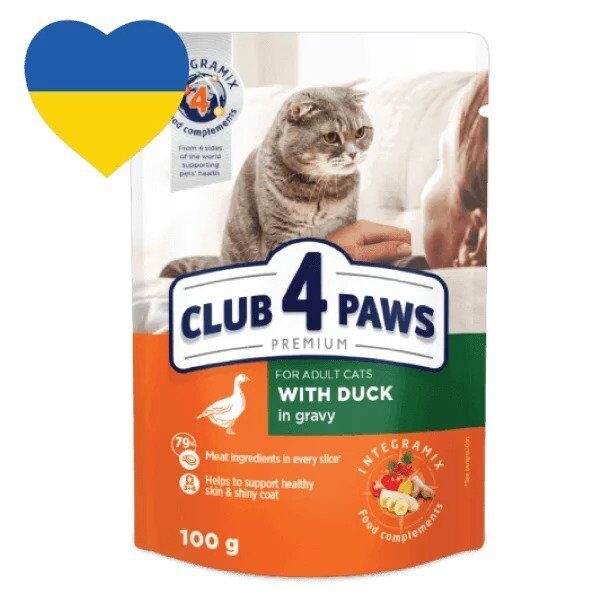 Club 4 Paws – konservi kaķiem ar pīli mērcē 100 g
