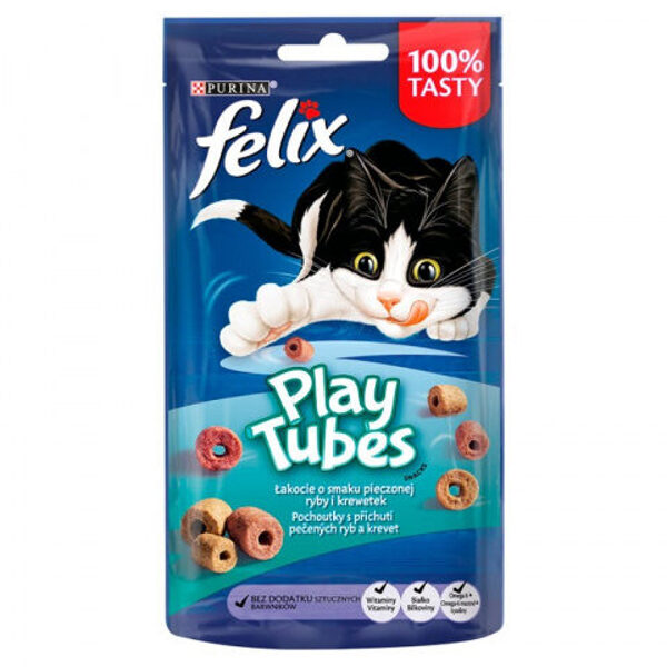 Felix Play Tubes, fish and shrimp, 50 g