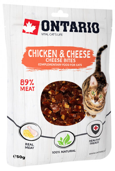 Ontario Cat Chicken and Cheese Bites 50g