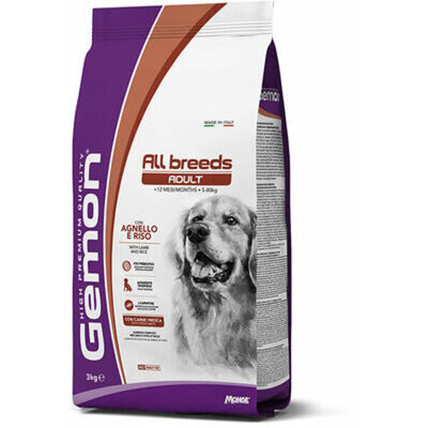 GEMON Dog ALL BREEDS Adult with lamb & rice 3 kg