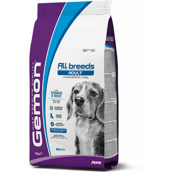 GEMON Dog ALL BREEDS Adult with tuna & rice 3 kg