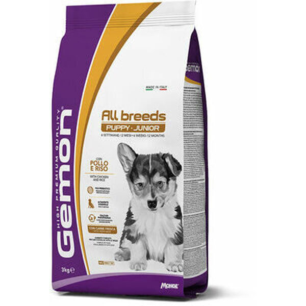 GEMON Dog ALL BREEDS Puppy & Junior with chicken & rice 15 kg