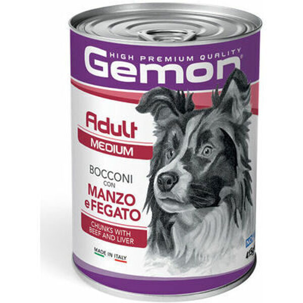 GEMON Dog chunkies Adult MEDIUM with beef & liver 0.415 kg