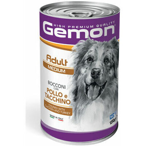 GEMON Dog chunkies Adult MEDIUM with chicken & turkey 1.250 kg