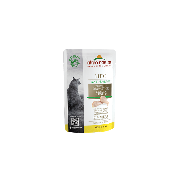 Almo Nature HFC NATURAL PLUS vistas gaļas stilbiņi 91%, 55gx6