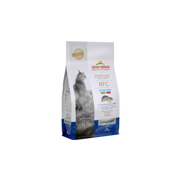 Almo Nature HFC Longevity ar jūras plaudi un jūras asari, 1,2kg