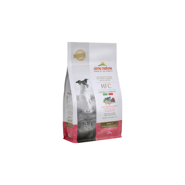 Almo Nature HFC Adult ar lasi, XS/S izmēra suņiem, 1.2kg