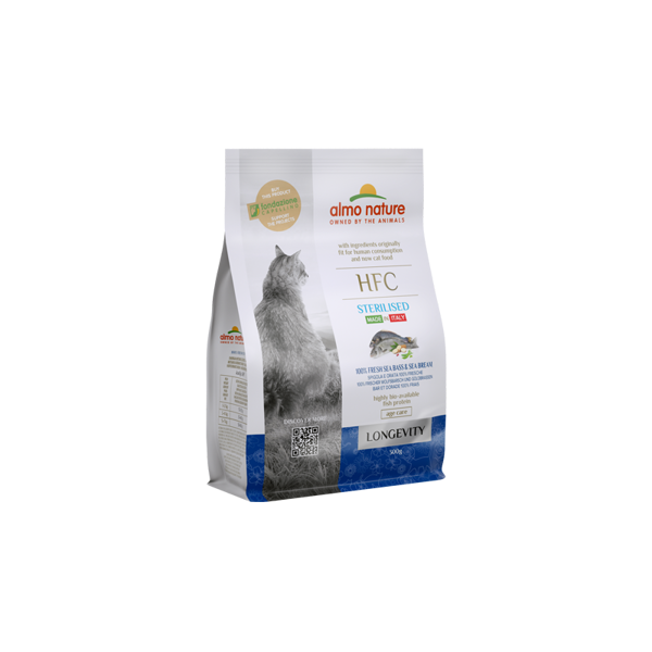 Almo Nature HFC Longevity ar jūras plaudi un jūras asari, 300g
