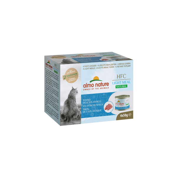 Almo Nature HFC NATURAL LIGHT MEAL MEGA PACK Atlantijas tuncis 4x50g