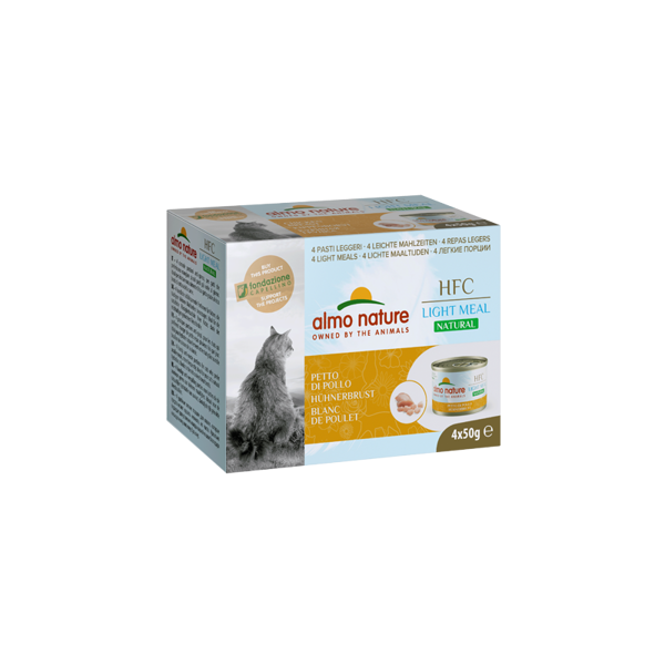 Almo Nature HFC NATURAL LIGHT MEAL MEGA PACK vistas krūtiņa, 4x50g
