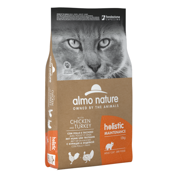 Almo Nature HOLISTIC CATS 12kg Chicken with Turkey