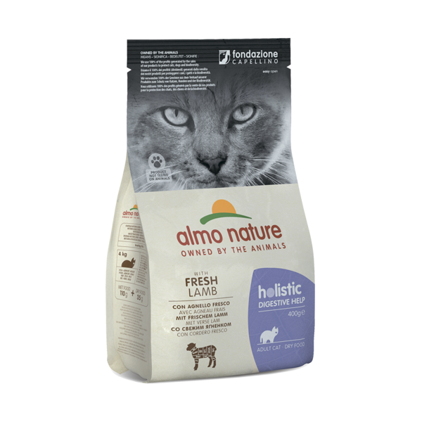 Almo Nature HOLISTIC FUNCTIONAL WITH FRESH MEAT CAT 400g Digestive help - Lamb/Jutīga gremošanas sistēma - Jēra gaļa