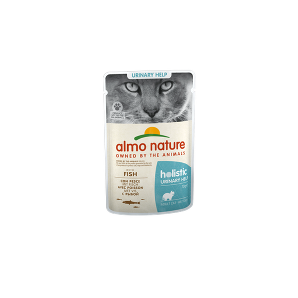 Almo Nature HOLISTIC URINARY HELP ar zivīm, 70gx6