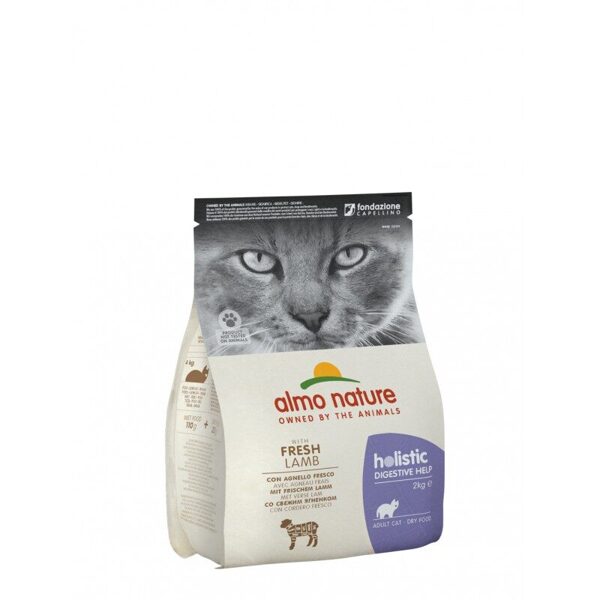 Almo Nature HOLISTIC FUNCTIONAL WITH FRESH MEAT CAT 2kg Digestive help - Lamb/Jutīga gremošanas sistēma - Jēra gaļa