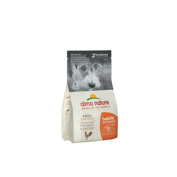 Almo Nature HOLISTIC WITH FRESH MEAT ar vistu, xs/s izmēra suņiem, 400g