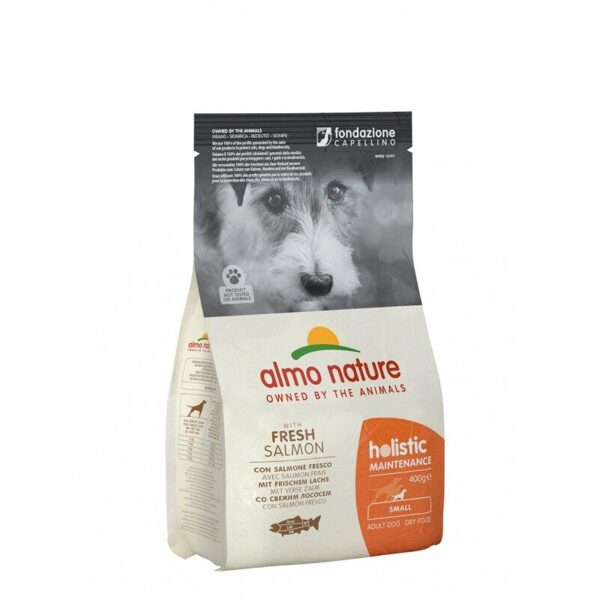 Almo Nature HOLISTIC WITH FRESH MEAT ar lasi, xs/s izmēra suņiem, 400g