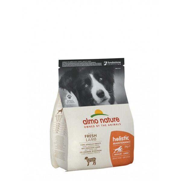 Almo Nature HOLISTIC WITH FRESH MEAT DOG 2kg Maintenance M/L Lamb/Jēra gaļa