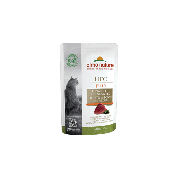 Almo Nature HFC JELLY tunča fileja un jūras aļģes želejā, 55gx6