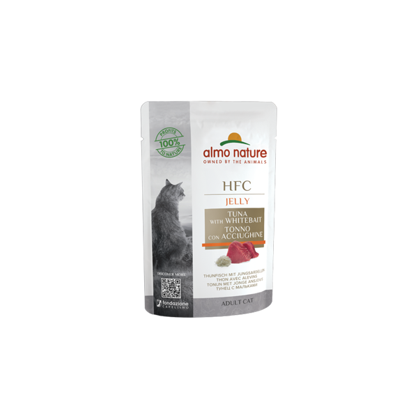 Almo Nature HFC JELLY tuncis un mailītes želejā, 55gx6